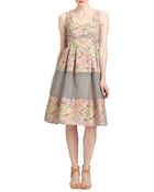 Erdem Pleated Paneled Dress - Lyst