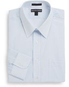 Saks Fifth Avenue Regular-Fit Graph-Check Two-Ply Cotton Dress Shirt - Lyst