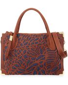 Foley + Corinna Botanica Cutout Leather Satchel Bag - Lyst