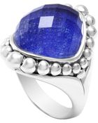 Lagos Silver Maya Lapis North-South Dome Ring - Lyst
