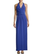 Halston Heritage Halter Gown With Braided Detail - Lyst