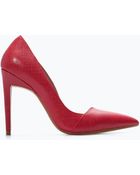 Zara Combined High Heel Court Shoe - Lyst