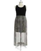 Vince Camuto Petite Leopard Print Maxi Dress - Lyst