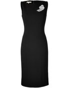 Michael Kors Wool Sheath With Brooch - Lyst