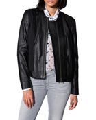 Helmut Lang Combo Leather Jacket - Lyst