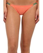 Vix Solid Peach Detail Brazilian Bottom - Lyst
