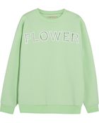 Christopher Kane Flower Lace-Insert Cotton-Blend Sweatshirt - Lyst