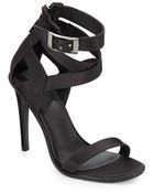 Tibi Vanya Satin Ankle-Strap Sandals - Lyst