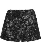 Topshop Tall Velvet Sequin Shorts - Lyst