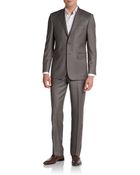 Saks Fifth Avenue Black Label Woolsilk Tonal Stripe Suit - Lyst