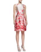 Lela Rose Boatneck Dress with Tucked Waist - Lyst