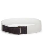 Donna Karan New York Leather-Front Belt - Lyst