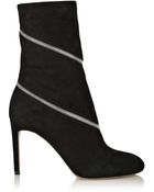 Alaïa Zipped Suede Ankle Boots - Lyst