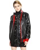 Anthony Vaccarello Patent & Nappa Leather Jacket - Lyst