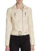 French Connection Albany Faux Leather Biker Jacket - Lyst