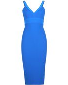 Victoria Beckham Wool and Silk Crepe Dress - Lyst