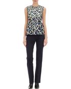 Derek Lam Jersey-Back Leopard-Print Top - Lyst