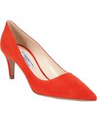Prada Pointed Toe Pump - Lyst