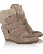 Ash Brizz Suede Wedge Sneakers - Lyst