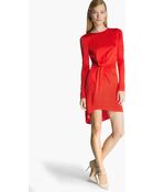 Halston Draped Jersey Dress - Lyst