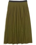 Madewell Pleated Midi Skirt - Lyst