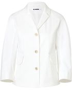 Jil Sander Stretch Cotton Crop Sleeve Blazer - Lyst