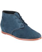 Rebecca Minkoff Loran Suede Lace-Up Boots - Lyst
