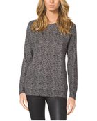 Michael Kors Herringbone Cotton-Blend Top - Lyst