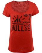 Adidas Womens Chicago Bulls Backwayd Ball Tshirt - Lyst