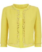 Alberta Ferretti Lace Trim Bouclã© Jacket - Lyst