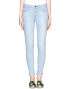 J Brand Super Skinny Bleached Jeans - Lyst