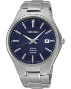 Seiko Men'S Solar Silver-Tone Titanium Bracelet Watch 40Mm Sne381 - Lyst