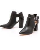 Steven By Steve Madden Pammie Open Buckle Booties - Black - Lyst