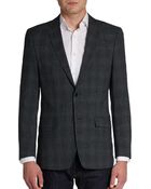 Versace Plaid Virgin Wool Flax Sportcoat - Lyst