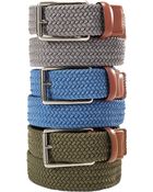 Perry Ellis Webbed Leather Trim Belt - Lyst