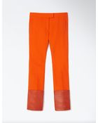 Joseph Leather and Gabardine Stretch Crown Trouser - Lyst