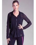 Bebe Long Sleeve Mesh Hoodie - Lyst