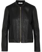 Helmut Lang Paneled Leather And Cotton-Jersey Jacket - Lyst
