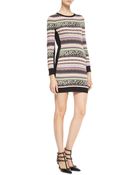 RED Valentino Mixed-Striped Knit Dress - Lyst