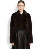 Givenchy Cropped Fur Jacket - Lyst