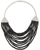 Kenneth Jay Lane Deco Bib Necklace - Black - Lyst