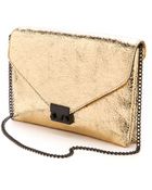 Loeffler Randall Lock Clutch - Gold - Lyst