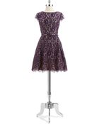 Eliza J Lace Capped Sleeve Dress - Lyst