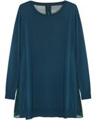 Joseph Wool And Silk-Chiffon Sweater - Lyst
