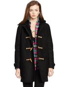 Polo Ralph Lauren Hooded Shearling Toggle Coat - Lyst