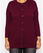Asos Curve Exclusive Cardigan With Lace Woven Split Back - Lyst