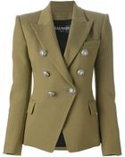 Balmain Double Breasted Blazer - Lyst