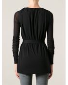 Rick Owens Lilies Gathered Belted Top - Lyst