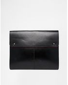 Asos Leather Document Case - Lyst