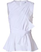 Prabal Gurung Sleeveless Silk Pleated Top - Lyst